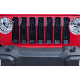 Trim Illusion® - 7-Pc Gloss Black Mesh Main Grille
