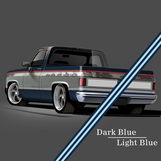 Trim Parts® - Dark Blue/Light Blue Paint Break Stripe Kit