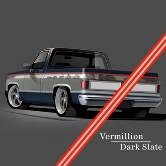 Trim Parts® - Vermillion/Light Slate Paint Break Stripe Kit