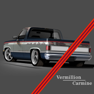 Trim Parts® - Vermillion/Dk Carmine Paint Break Stripe Kit