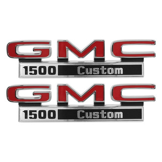 Trim Parts® - "GMC 1500 Custom" Front Fender Emblems