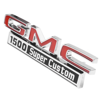 Trim Parts® - "GMC 1500 Super Custom" Front Fender Emblems