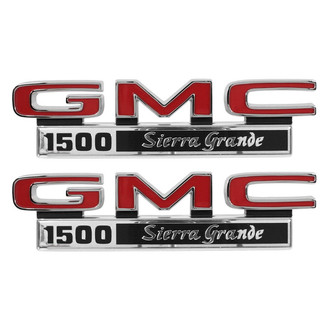 Trim Parts® - "GMC 1500 Sierra Grande" Front Fender Emblems