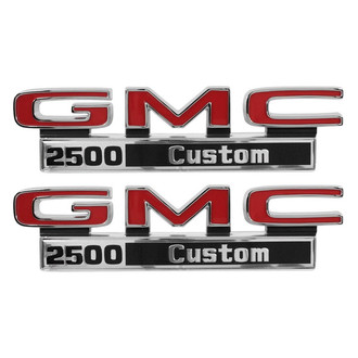 Trim Parts® - "GMC 2500 Custom" Front Fender Emblems