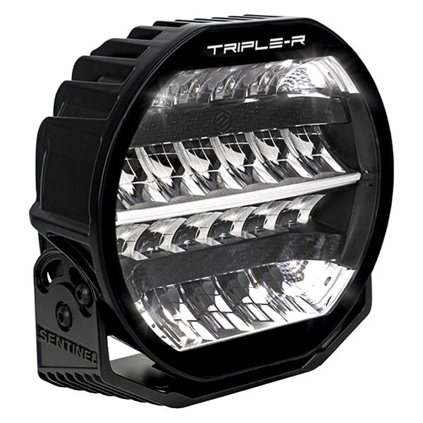 Triple-R® - Sentinel Series 9" 87W Round Wide Beam LED Light With Amber/White Backlight