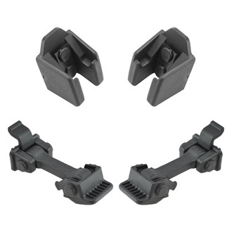 TRQ® - Driver and Passenger Side Hood Latch and Catch Bracket Set