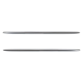 TRQ® - Front Upper Driver and Passenger Side Bumper Cover Grille Molding Set