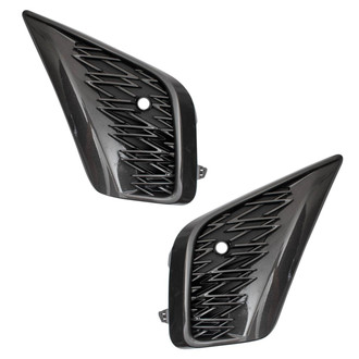 TRQ® - Front Outer Driver and Passenger Side Fog Light Cover Set