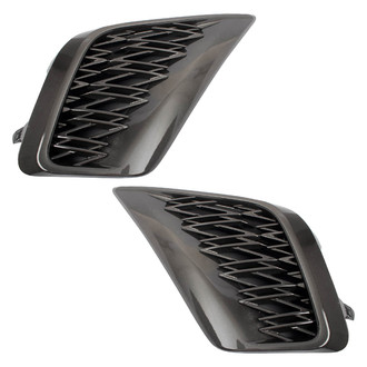 TRQ® - Front Outer Driver and Passenger Side Fog Light Covers