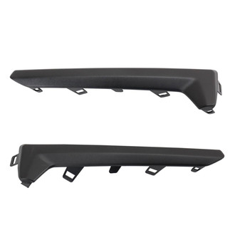 TRQ® - Front Driver and Passenger Side Bumper Cover Molding Set