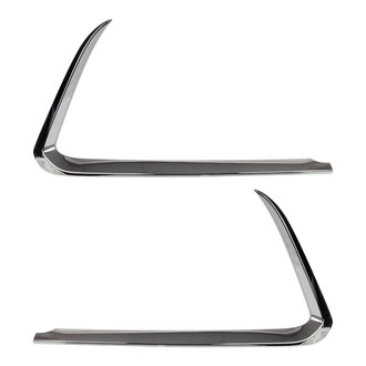 TRQ® - Front Outer Driver and Passenger Side Bumper Cover Molding Set