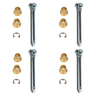 TRQ® - Front or Rear Upper and Lower Driver and Passenger Side Door Hinge Pin and Bushing Kit