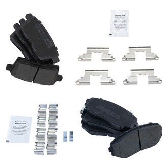 TRQ® - Semi-Metallic Front and Rear Disc Brake Pads