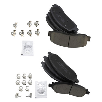 TRQ® - Ceramic Front and Rear Disc Brake Pads