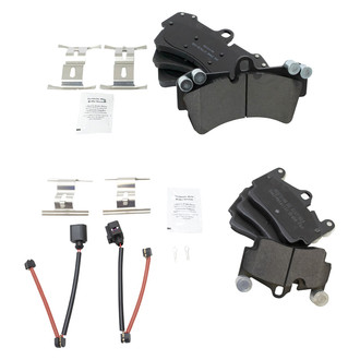 TRQ® - Semi-Metallic Front and Rear Disc Brake Pads