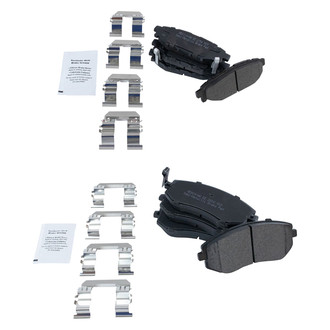 TRQ® - Semi-Metallic Front and Rear Disc Brake Pads