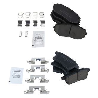 TRQ® - Ceramic Front and Rear Disc Brake Pads