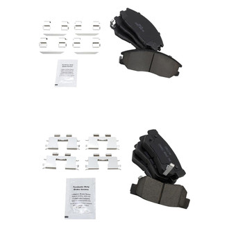 TRQ® - Ceramic Front and Rear Disc Brake Pads