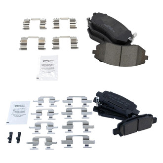 TRQ® - Ceramic Front and Rear Disc Brake Pads