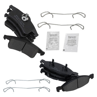 TRQ® - Semi-Metallic Front and Rear Disc Brake Pads
