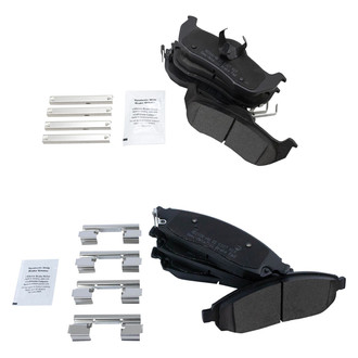 TRQ® - Semi-Metallic Front and Rear Disc Brake Pads