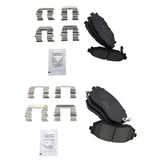 TRQ® - Ceramic Front and Rear Disc Brake Pads