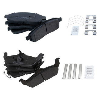 TRQ® - Semi-Metallic Front and Rear Disc Brake Pads