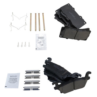 TRQ® - Ceramic Front and Rear Disc Brake Pads