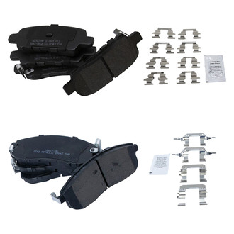 TRQ® - Semi-Metallic Front and Rear Disc Brake Pads
