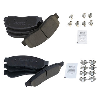 TRQ® - Ceramic Front and Rear Disc Brake Pads