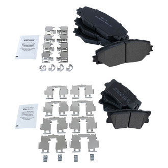 TRQ® - Semi-Metallic Front and Rear Disc Brake Pads