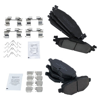 TRQ® - Ceramic Front and Rear Disc Brake Pads