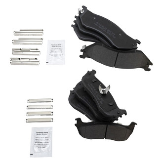 TRQ® - Semi-Metallic Front and Rear Disc Brake Pads