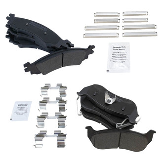 TRQ® - Semi-Metallic Front and Rear Disc Brake Pads