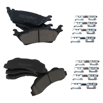 TRQ® - Ceramic Front and Rear Disc Brake Pads