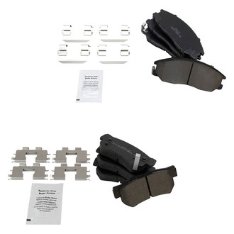 TRQ® - Semi-Metallic Front and Rear Disc Brake Pads
