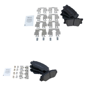 TRQ® - Semi-Metallic Front and Rear Disc Brake Pads
