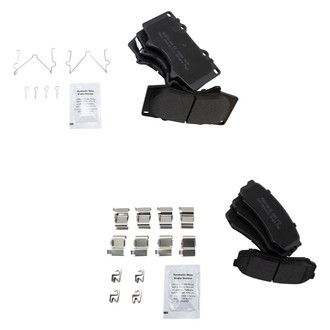 TRQ® - Semi-Metallic Front and Rear Disc Brake Pads