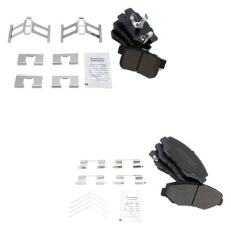 TRQ® - Semi-Metallic Front and Rear Disc Brake Pads