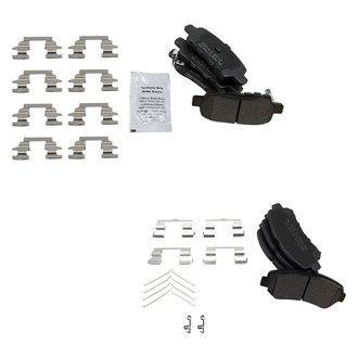 TRQ® - Semi-Metallic Front and Rear Disc Brake Pads
