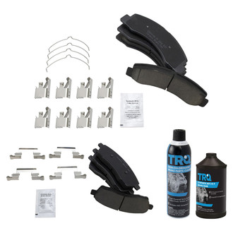 TRQ® - Ceramic Front and Rear Disc Brake Pads