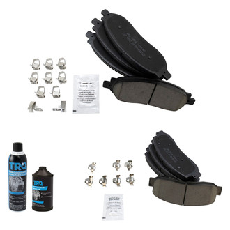 TRQ® - Ceramic Front and Rear Disc Brake Pads