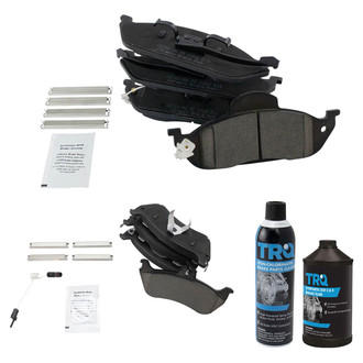 TRQ® - Ceramic Front and Rear Disc Brake Pads