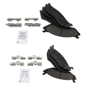 TRQ® - Ceramic Front and Rear Disc Brake Pads