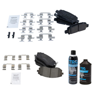 TRQ® - Ceramic Front and Rear Disc Brake Pads