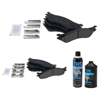 TRQ® - Ceramic Front and Rear Disc Brake Pads