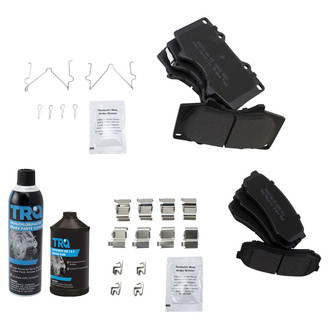 TRQ® - Semi-Metallic Front and Rear Disc Brake Pads