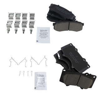 TRQ® - Ceramic Front and Rear Disc Brake Pads