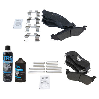 TRQ® - Semi-Metallic Front and Rear Disc Brake Pads