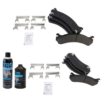 TRQ® - Semi-Metallic Front and Rear Disc Brake Pads